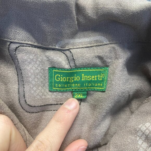 Giorgio Inserti Men's Shirt Size 2XL collections italiano,Beige,Buttos Front - Picture 3 of 9